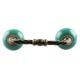 Neon Sea Green Ceramic Cut Bridge Handles